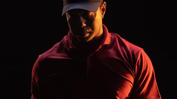 Tiger Woods in a TaylorMade photo shoot.